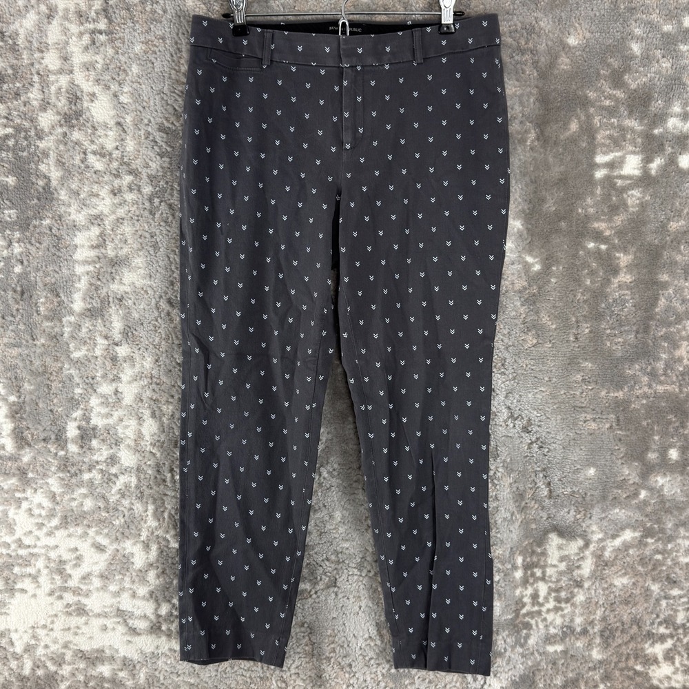 Banana‎ Republic Size 8 Solan Fit Ankle Flat Front Straight Leg Pants Gray